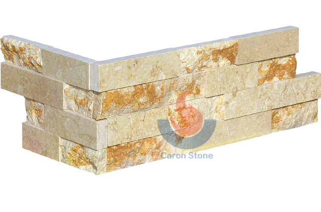 Sunny Beige Marble Splitted & Polished Culture Stone