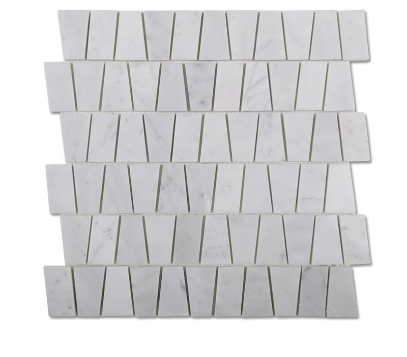 Special Shape Bianco Carrara Trapezoid Stone marble Mosaic Tile