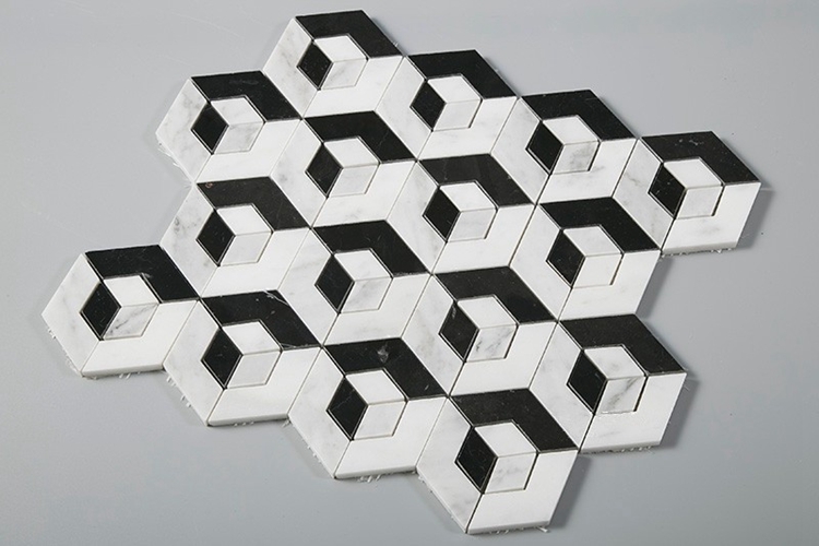 Italian Carrara White Marble New Design Mosaic Tile