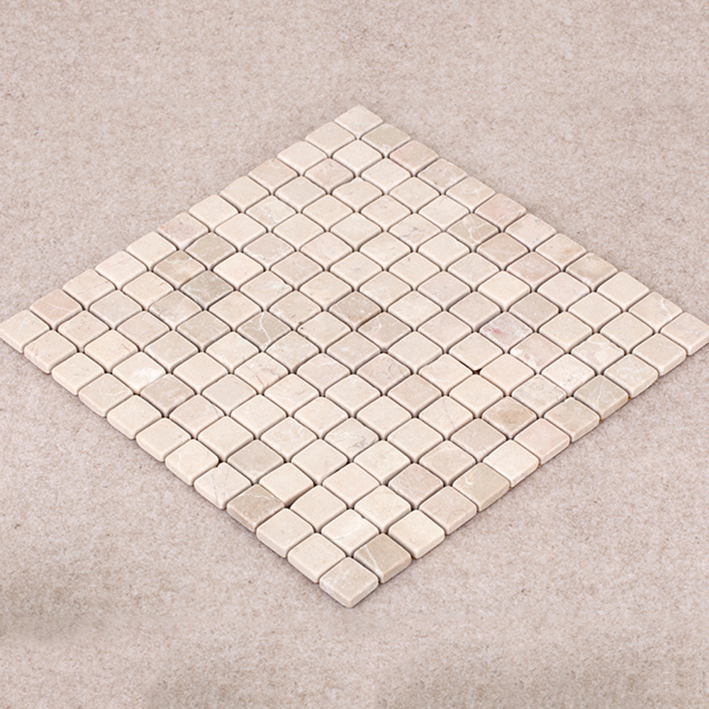 Blasted Natural Marble Stone Honed And Tumbled Cobblestone Mosaic Tiles