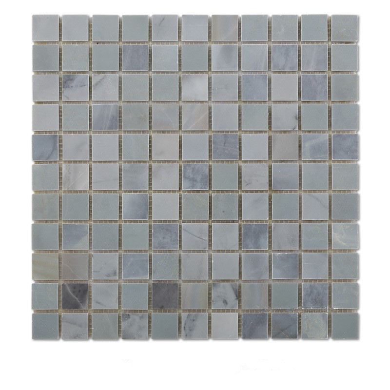 Square Mugwort Blue Marble Mosaic Tile For Backsplash