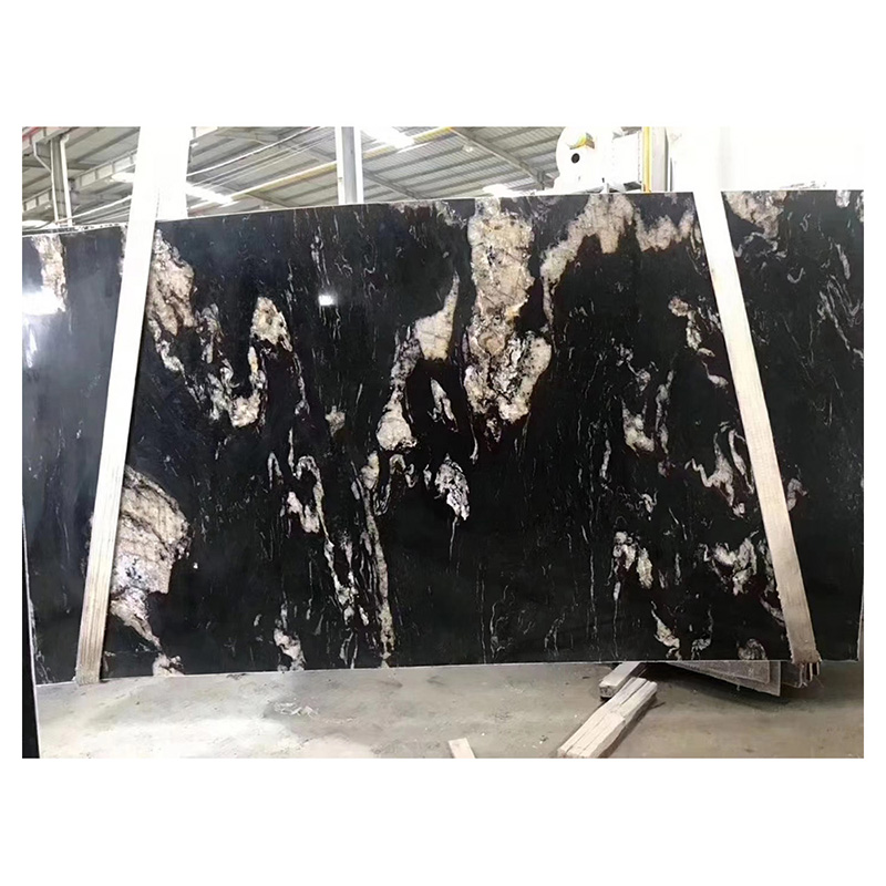Brazilian black sea wave Titanium Granite cosmic black granite