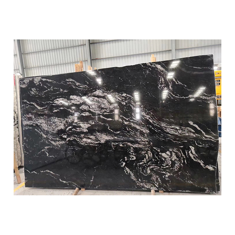 Good Brazil Black Cosmic Granite Slab Price For Interior Decoration