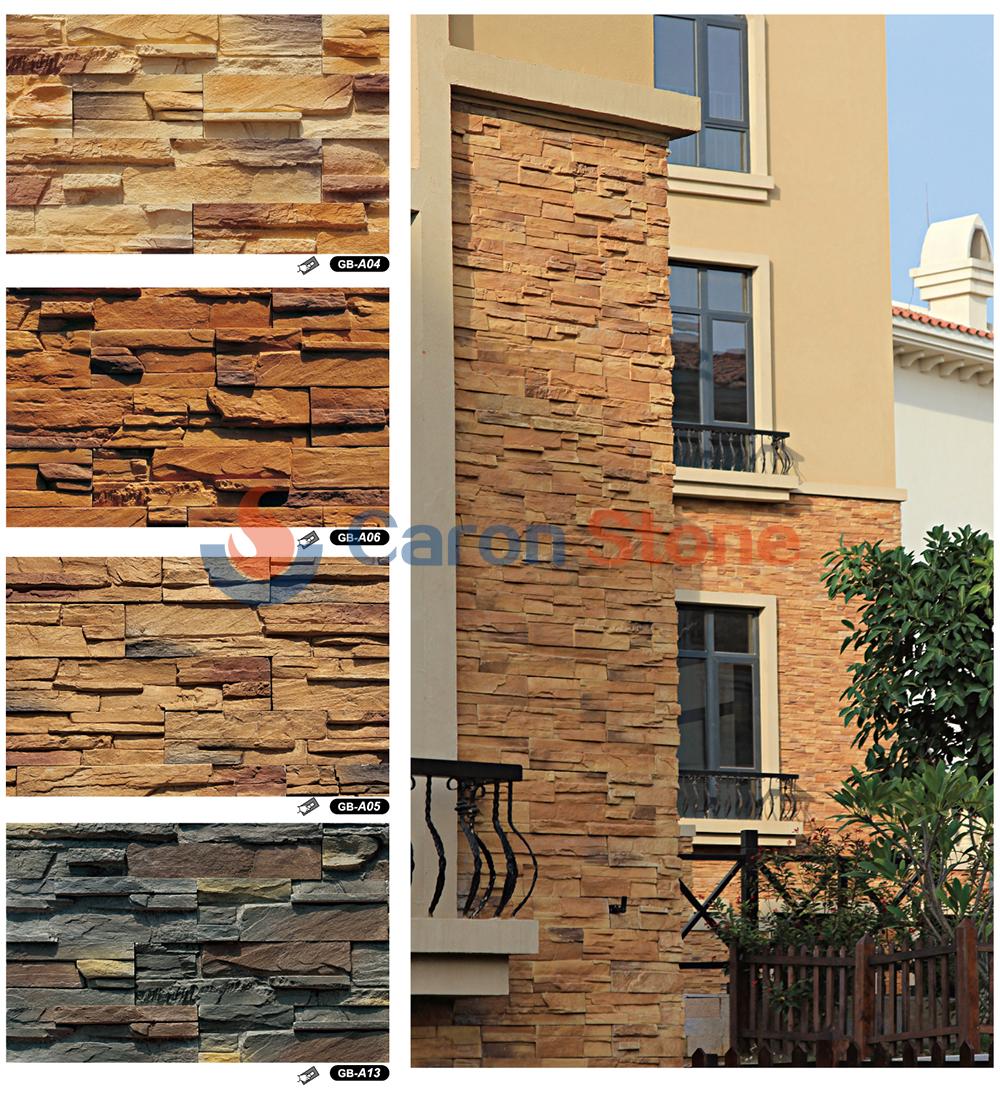 GB-A33 manufactured stacked stone cliffstone panel