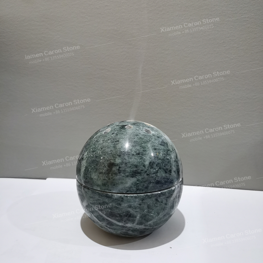 Green Marble Sphere Mubkhar Incense Burner