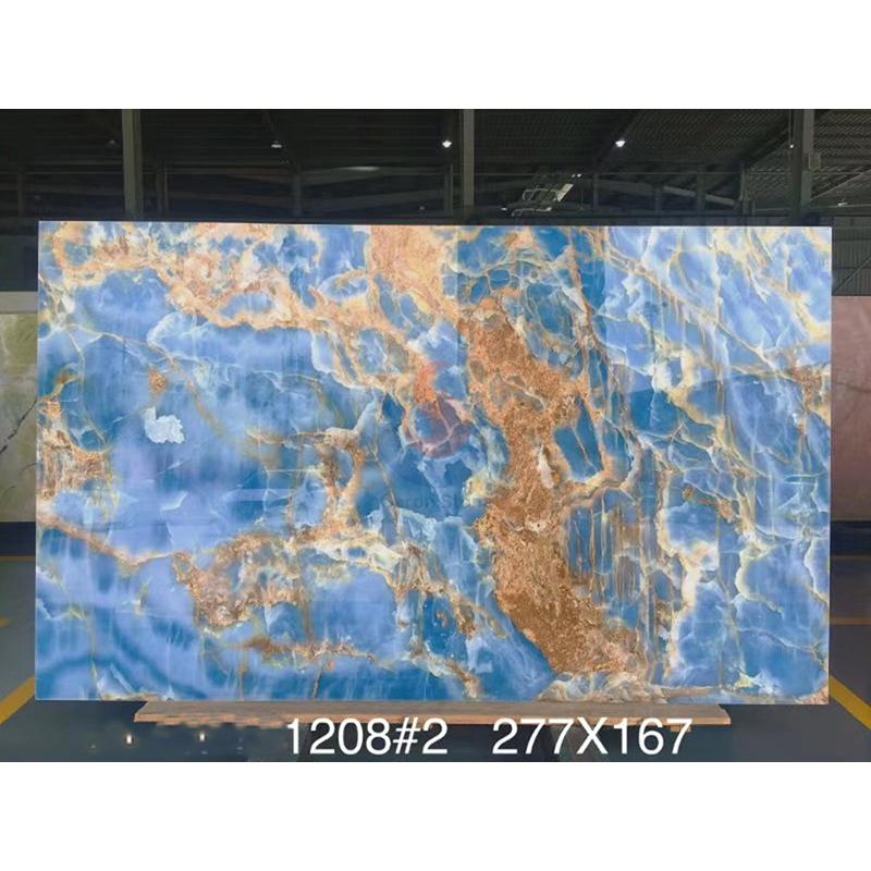 Bule Onyx marble slabs house contruction decoration